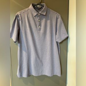 Peter Millar men’s golf polo short sleeve, lavender/white, stripe, size medium